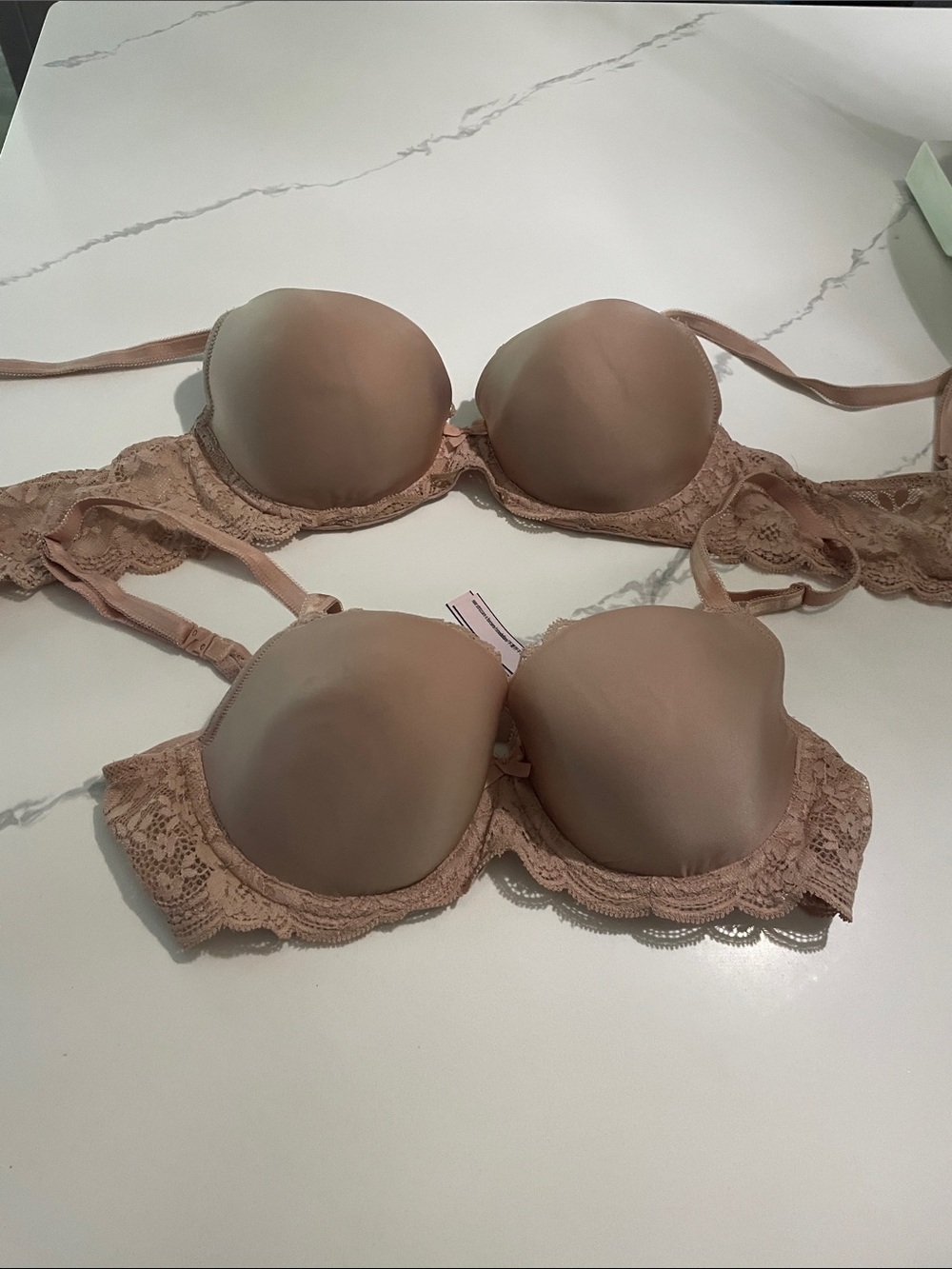 Victoria's Secret Nude Lace Push-Up Bra - Blush Tan- 2 in this purchase